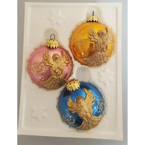 Vintage Kugelgruss Tradition Geniune Glass Angel Christmas Ornaments Germany - Picture 2 of 8